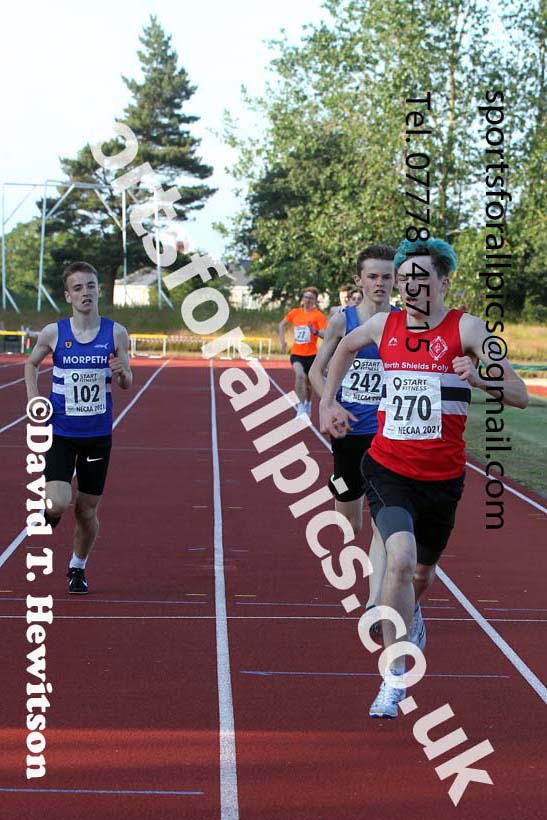 800 metres, 2021 North East Grand Prix No.4, Monkton, Wednesday, June 30th. Photo: David T. Hewitson/Sports for All Pics